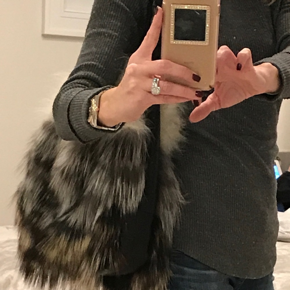Brand New Fur and Leather Hobo